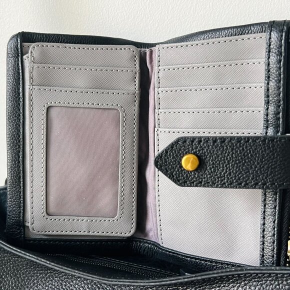 Fossil Sam Shopper Tote & Wallet in Black NWT - Picture 7 of 10